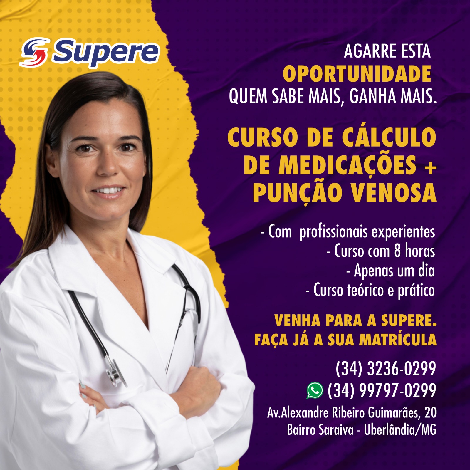 CÁLCULO DE MEDICAÇÕES + PUNÇÃO VENOSA