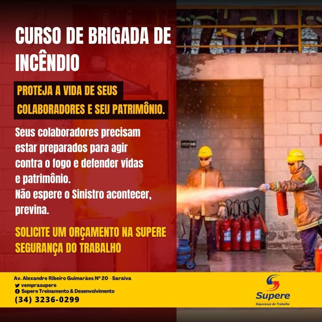 CURSO DE BRIGADA DE INCÊNDIO