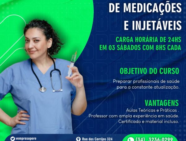 CURSO DE CÁLCULOS DE MEDICAÇÕES E INJETÁVEIS
