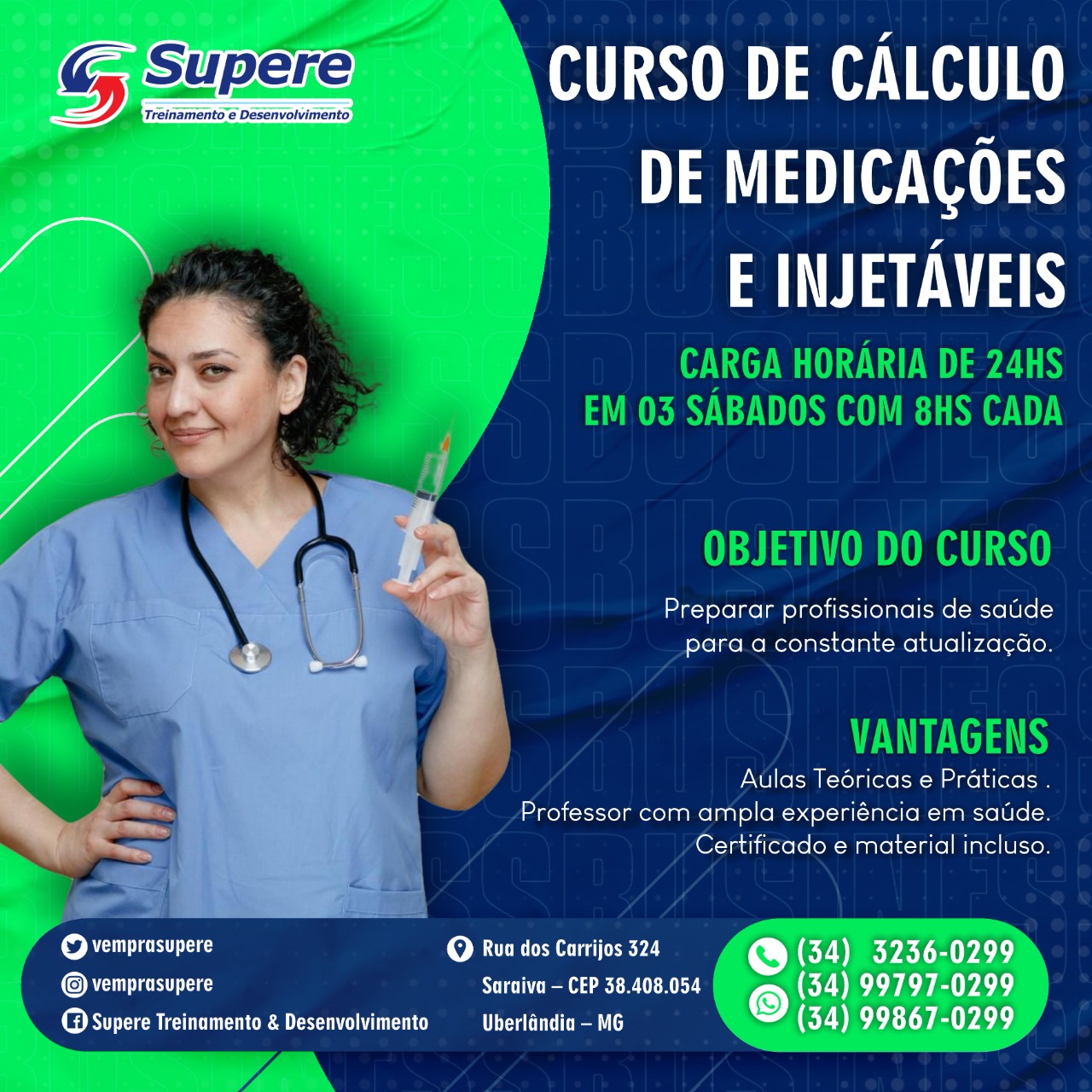 CURSO DE CÁLCULOS DE MEDICAÇÕES E INJETÁVEIS