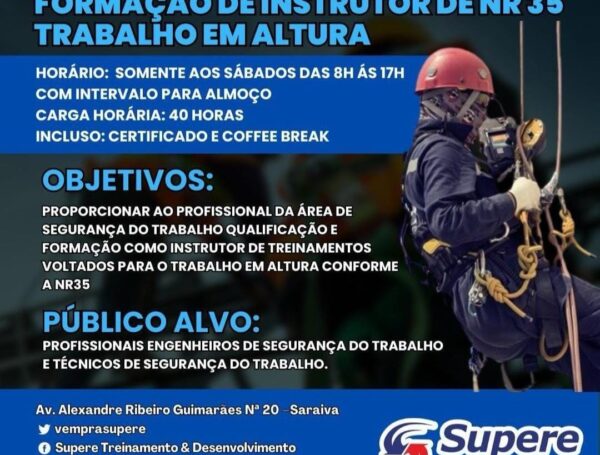 FORMAÇÃO DE INSTRUTOR DE NR 35