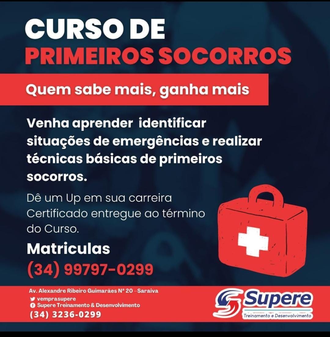 CURSO DE PRIMEIROS SOCORROS