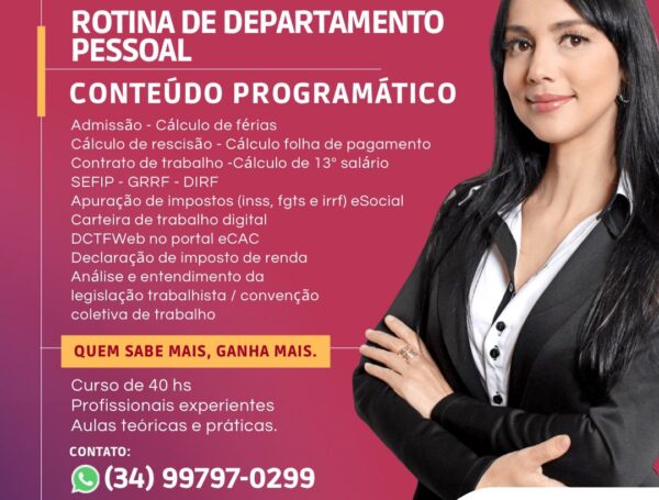 ROTINA DE DEPARTAMENTO PESSOAL