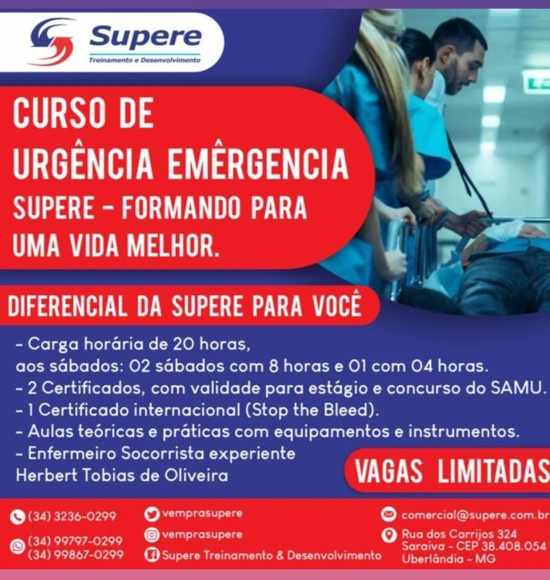 CURSO DE URGÊNCIA E EMÊRGENCIA
